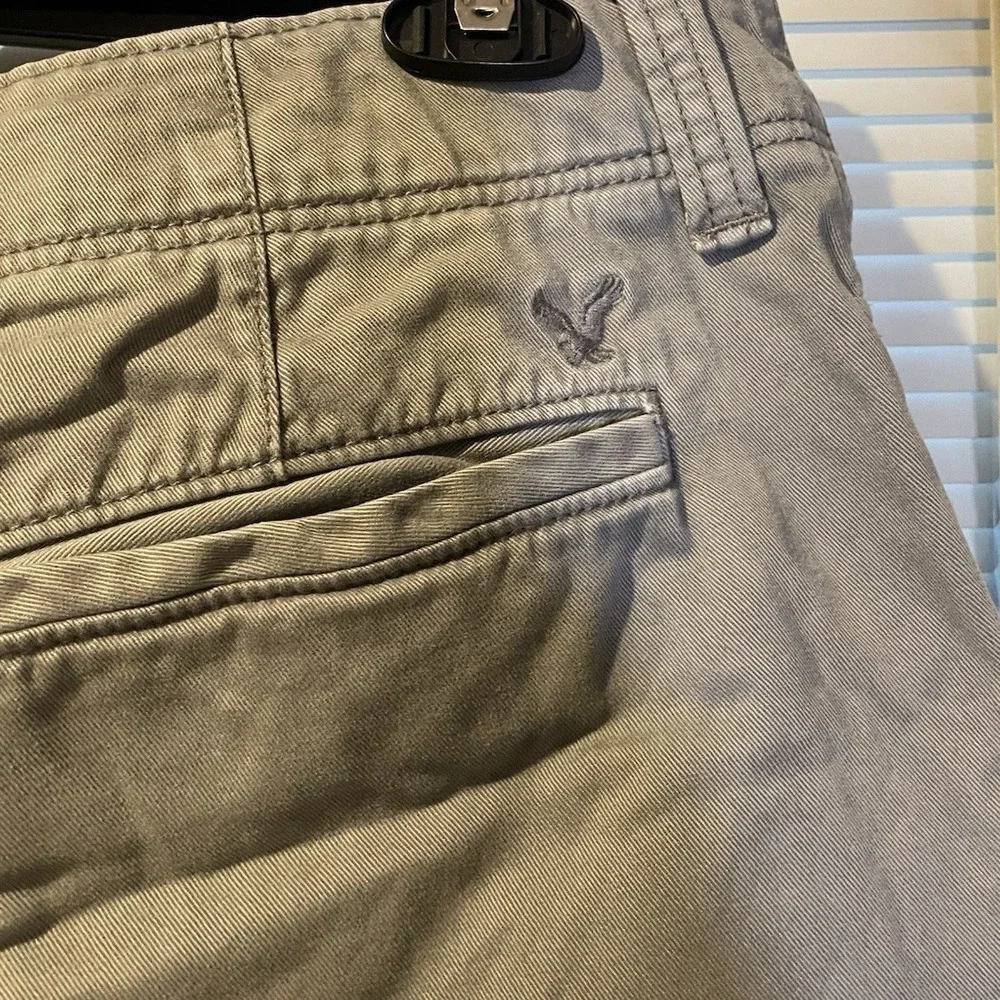 American Eagle Outfitters Longboard Mens Gray Cotton Y2K Flat Front‎ Shorts 31